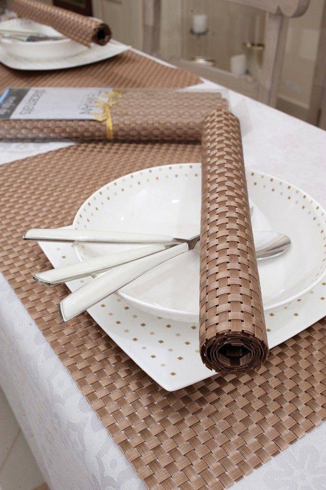 TEORAN ΣΟΥΠΛΑ TEORAN PLACEMATS 02 ΠΛΑΣΤΙΚΟ 4ΤΜΧ ΚΑΦΕ 30Χ45CM