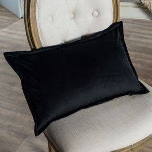 TEORAN ΔΙΑΚΟΣΜΗΤΙΚΗ ΜΑΞΙΛΑΡΟΘΗΚΗ TEORAN VELVET 06 ΜΑΥΡΟ 30X50CM