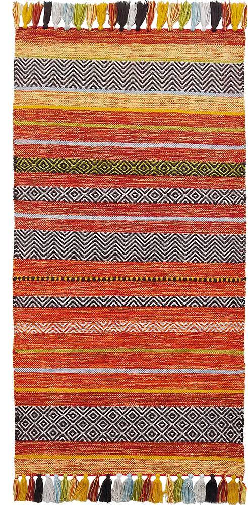 ΧΑΛΙ ΠΕΡΣΙΚΑ UPPER STRIPE RUG ΠΟΡΤΟΚΑΛΙ (70X130CM)