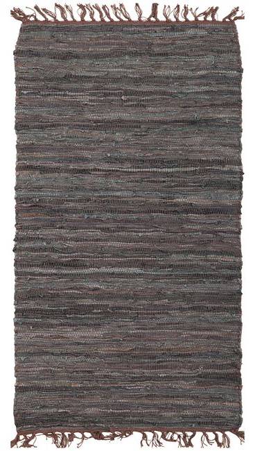 ΠΕΡΣΙΚΑ ΧΑΛΙ ΠΕΡΣΙΚΑ LEATHER RUGS SOLID 130227/02C COFFEE 70X130CM