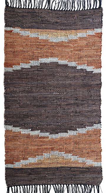 ΠΕΡΣΙΚΑ ΧΑΛΙ ΠΕΡΣΙΚΑ LEATHER RUGS ETHNIC 150618/23 BROWN MULTI 70X130CM