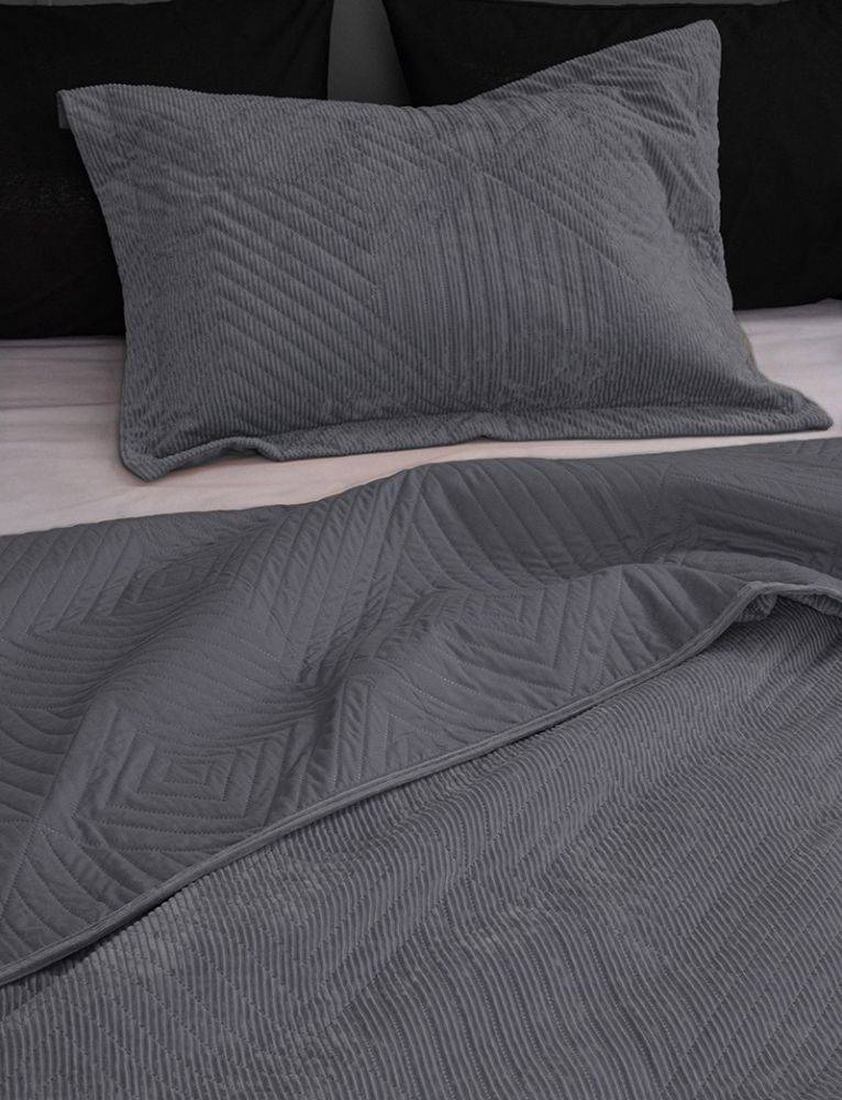 ΚΟΥΒΕΡΛΙ ΥΠΕΡΔΙΠΛΟ PALAMAIKI HOME DIZZA GREY 220X240CM