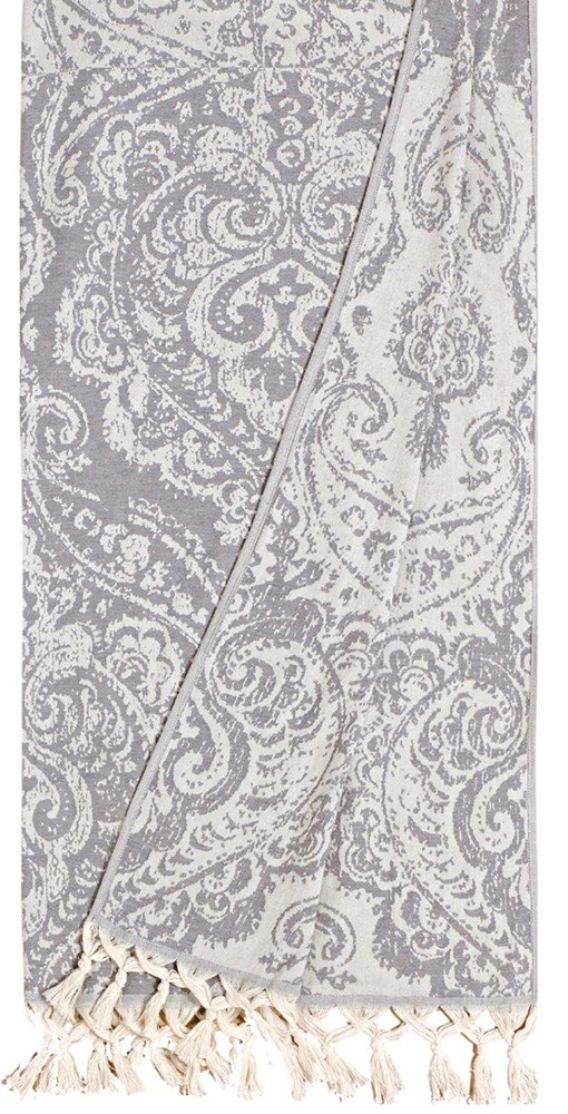 KENTIA ΠΕΤΣΕΤΑ ΘΑΛΑΣΣΗΣ-ΠΑΡΕΟ KENTIA AMMOS 22 GREY- ECRU 90X180CM