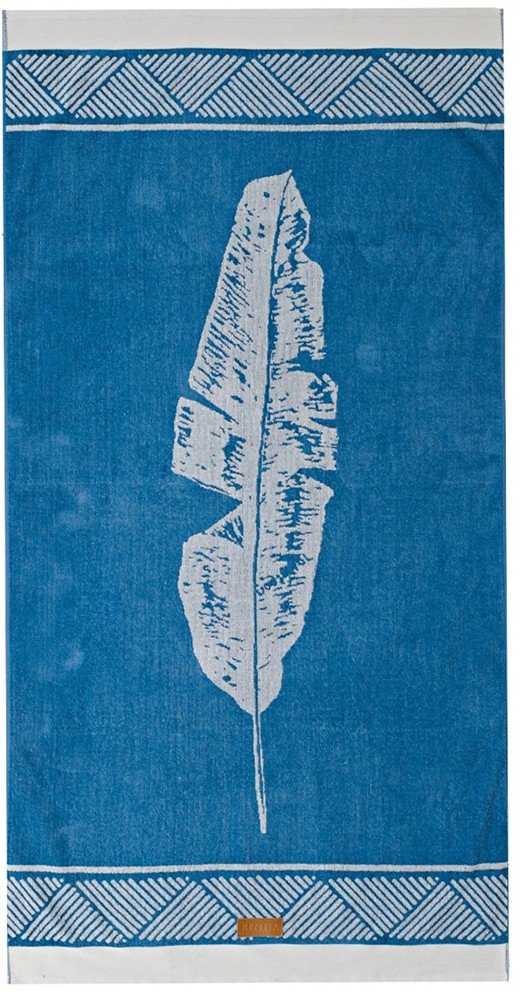 KENTIA ΠΕΤΣΕΤΑ ΘΑΛΑΣΣΗΣ KENTIA FLINT VELOUR ΜΠΛΕ 80X160CM