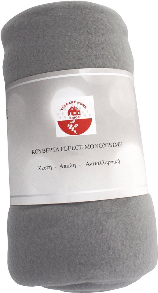 CHIOS HELLAS ΚΟΥΒΕΡΤΑ FLEECE CHIOS HELLAS ΓΚΡΙ 150Χ200CM