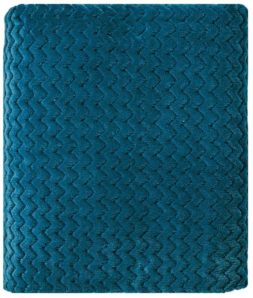 KENTIA ΚΟΥΒΕΡΤΑ ΜΟΝΗ KENTIA FLEECE STANLEY 07 ΜΠΛΕ 160X240CM