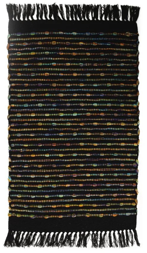 RAINBOW ΧΑΛΑΚΙ ΜΠΑΝΙΟΥ RAINBOW MALIA ΒΑΜΒΑΚΕΡΟ ΜΑΥΡΟ (80Χ50CM)