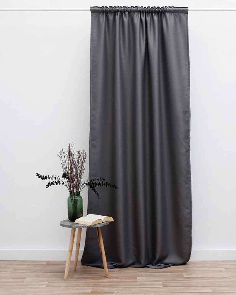 PENNIE ΚΟΥΡΤΙΝΑ ΜΕ ΤΡΕΣΑ PENNIE BLACKOUT ΣΥΣΚΟΤΙΣΗΣ ΑΝΘΡΑΚΙ 140X270CM