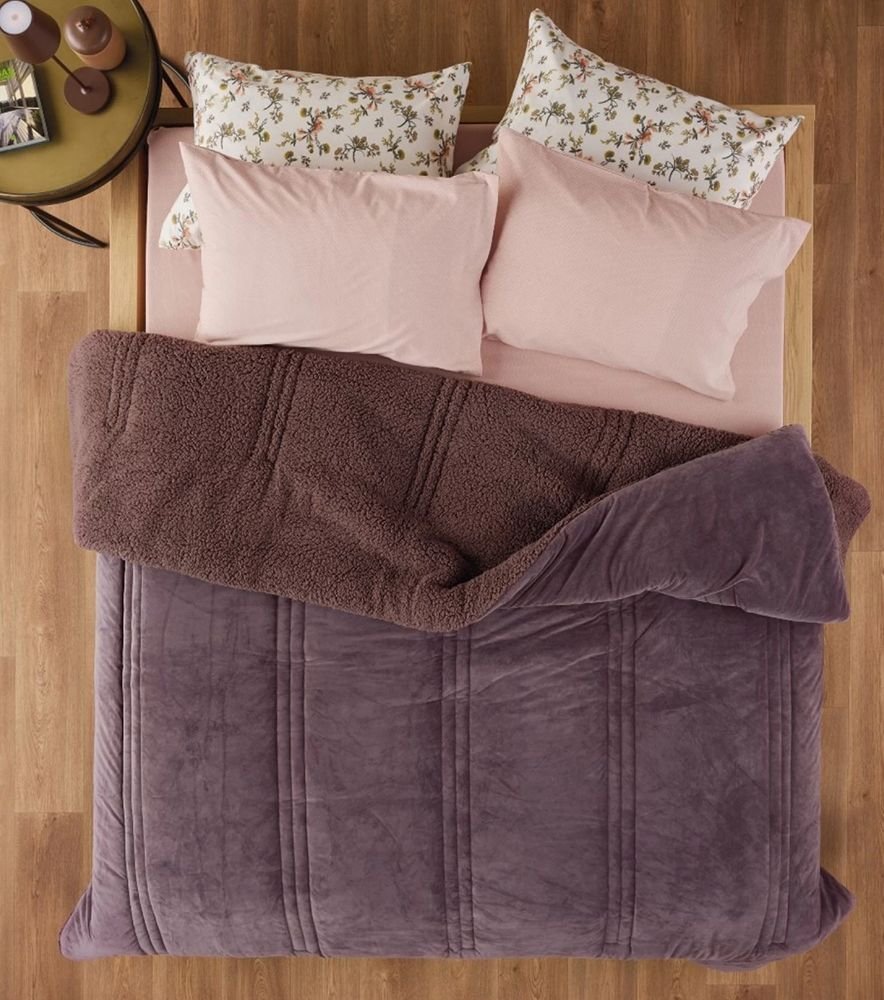 KENTIA ΠΑΠΛΩΜΑ ΥΠΕΡΔΙΠΛΟ KENTIA NOTTURNO 42 WARM BROWN (220Χ240CM)