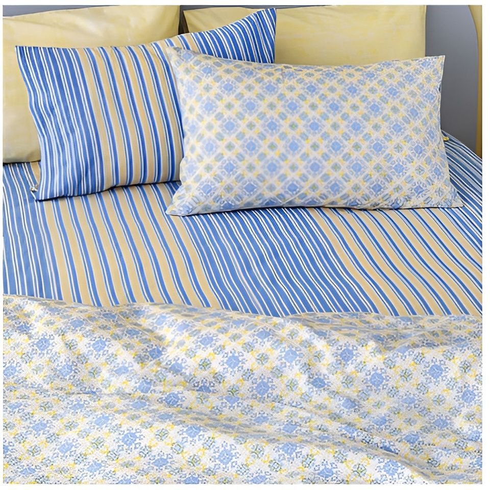 ΠΑΛΑΜΑΙΚΗ ΣΕΝΤΟΝΙΑ ΥΠΕΡΔΙΠΛΑ PALAMAIKI HOME FL6203 ΜΠΛΕ 240X260CM ΣΕΤ 4 ΤΜΧ