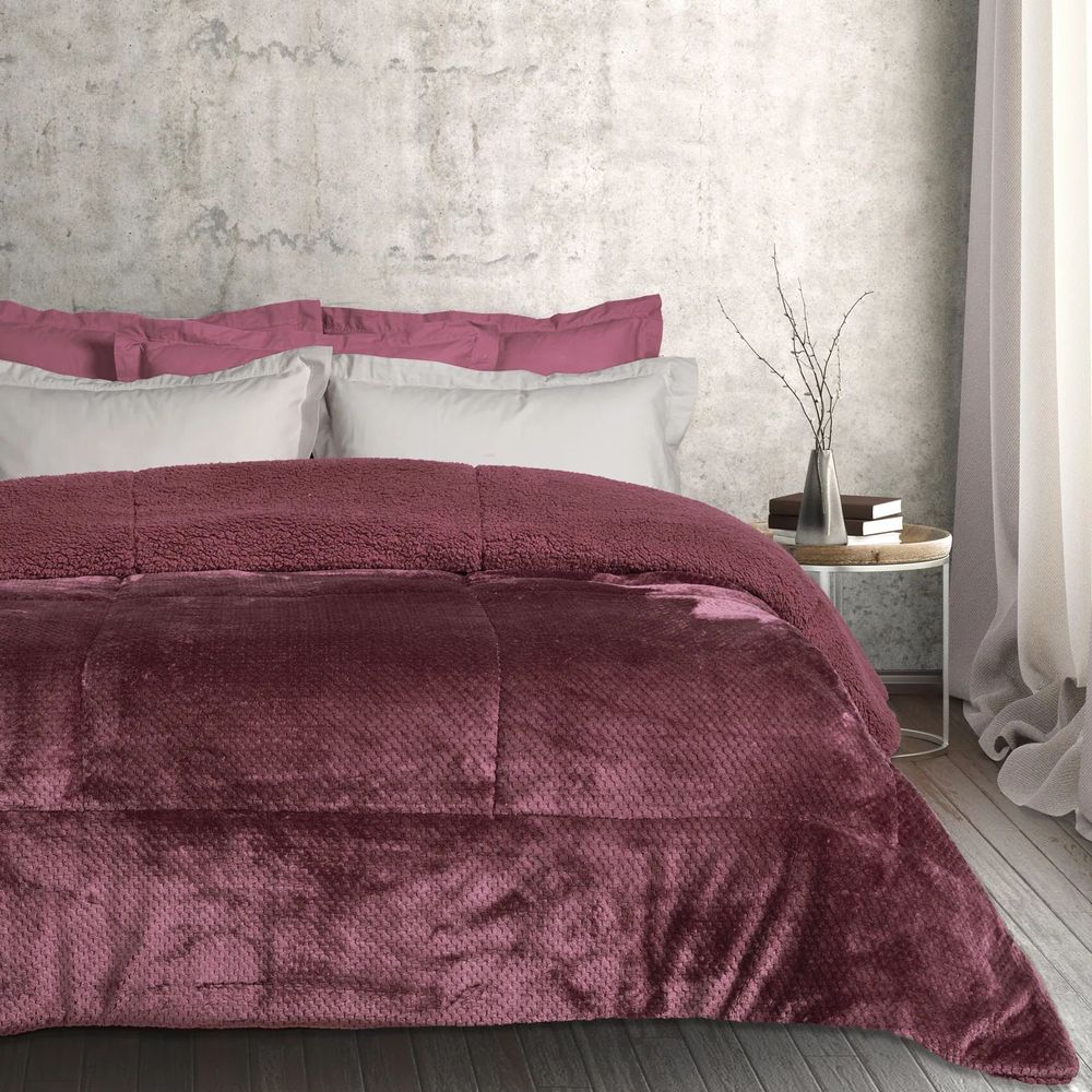 DAS HOME ΚΟΥΒΕΡΤΟΠΑΠΛΩΜΑ ΜΟΝΟ DAS HOME SHERPA 1184 DARK LILAC 160Χ220CM