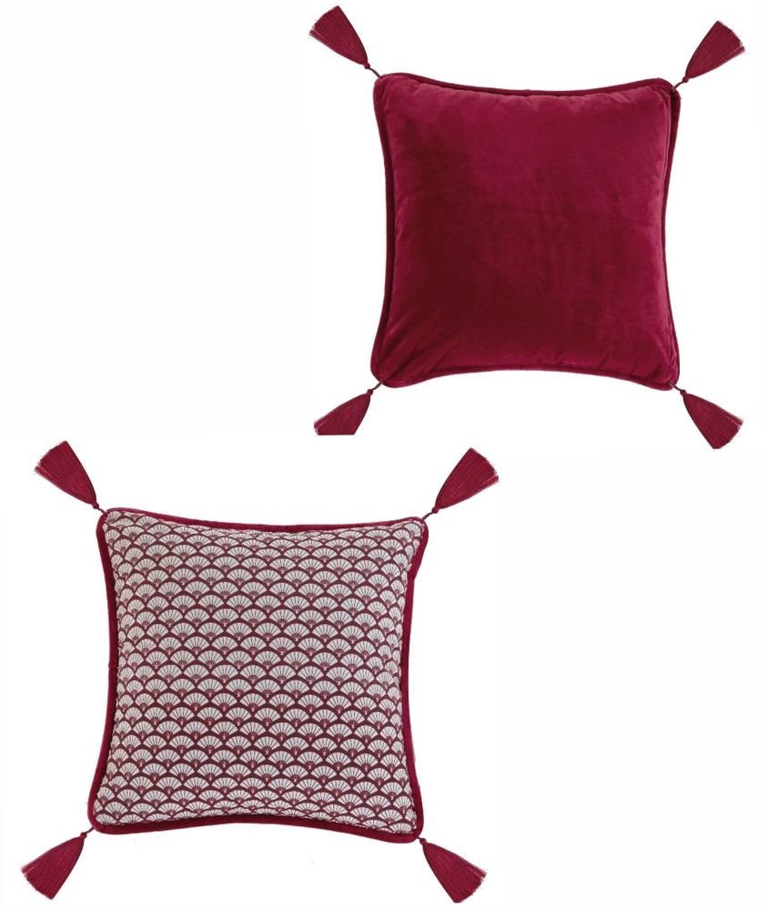 KENTIA ΔΙΑΚΟΣΜΗΤΙΚΟ ΜΑΞΙΛΑΡΙ ΚΕΝΤΙΑ DAREL ΜΕ ΓΕΜΙΣΜΑ BORDEAUX (50X50 CM)