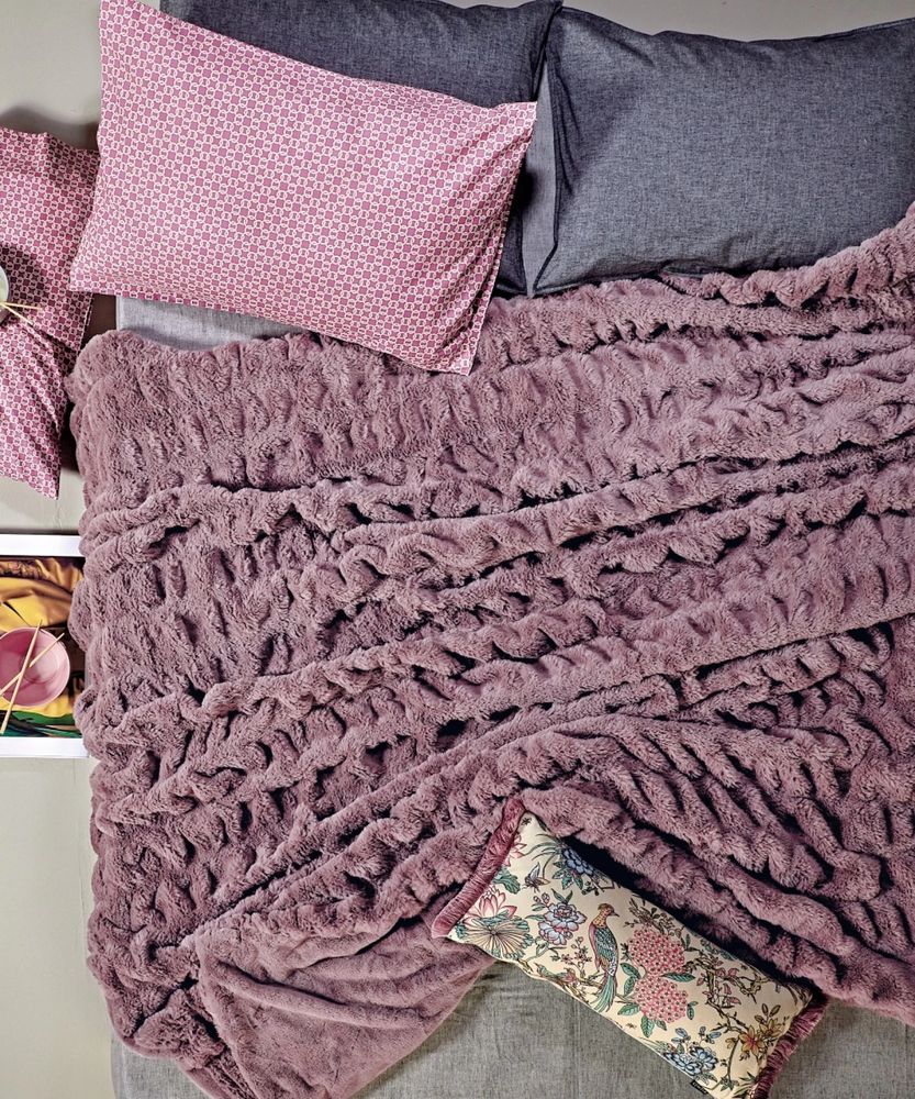 KENTIA ΚΟΥΒΕΡΤΑ KING SIZE ΚΕΝΤΙΑ LILAH 20 PURPLE (260X230 CM)