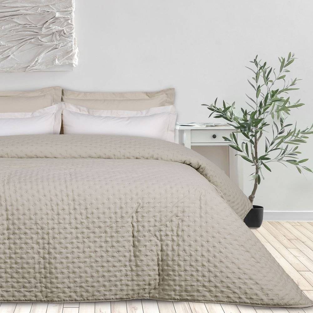 ΚΟΥΒΕΡΛΙ ΜΟΝΟ DAS HOME HAPPY 9652 LIGHT TAUPE (160X240CM)