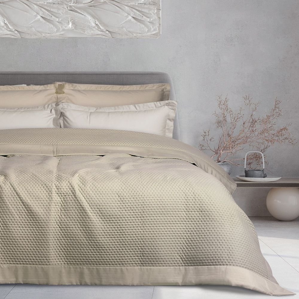 DAS HOME ΚΟΥΒΕΡΛΙ KING SIZE DAS HOME HAPPY 9634 TAUPE (240X250CM)