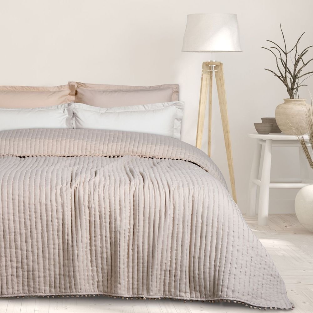DAS HOME ΚΟΥΒΕΡΛΙ ΥΠΕΡΔΙΠΛΟ DAS HOME HAPPY 9625 TAUPE (220X240CM)