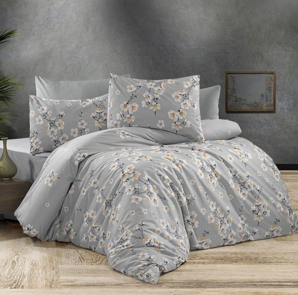 SB HOME ΣΕΝΤΟΝΙΑ ΥΠΕΡΔΙΠΛΑ SB HOME ALISON ΓΚΡΙ ΣΕΤ 4ΤΜΧ (240X265CM)