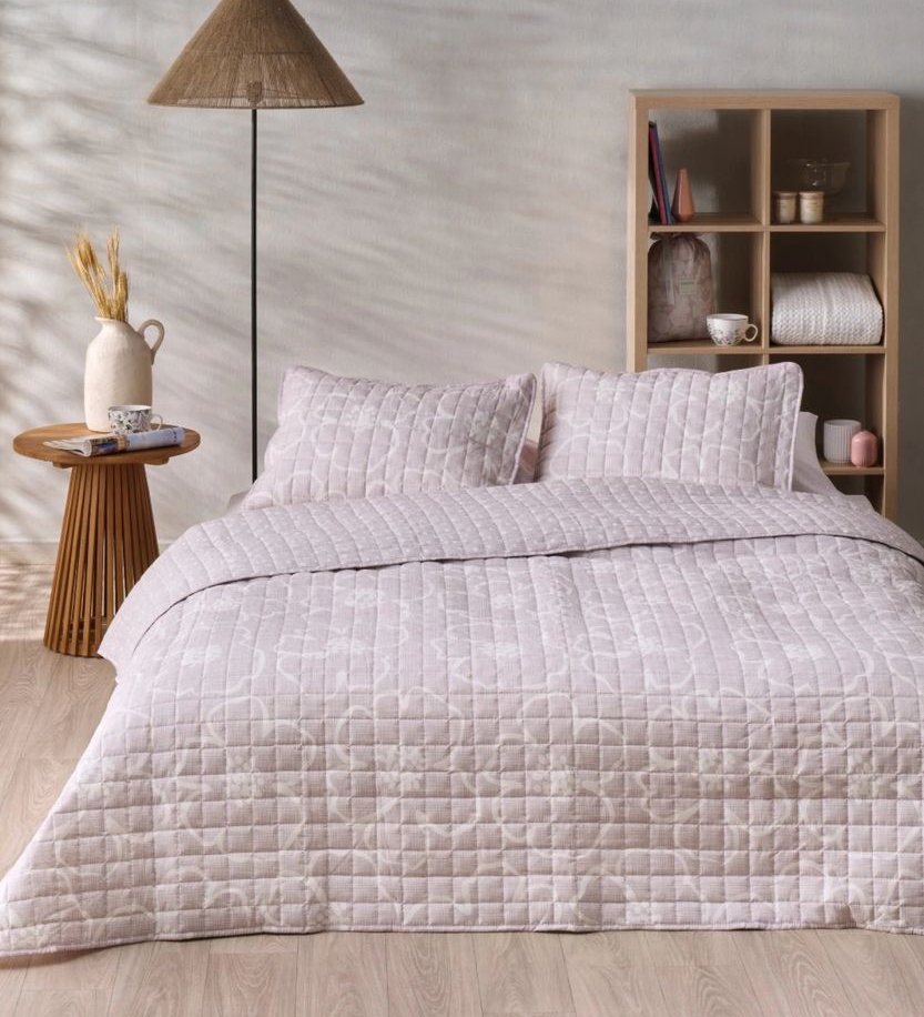 KENTIA ΚΟΥΒΕΡΤΟΡΙΟ ΜΟΝΟ KENTIA GERANI 20 DUSTY PINK (160X220CM)