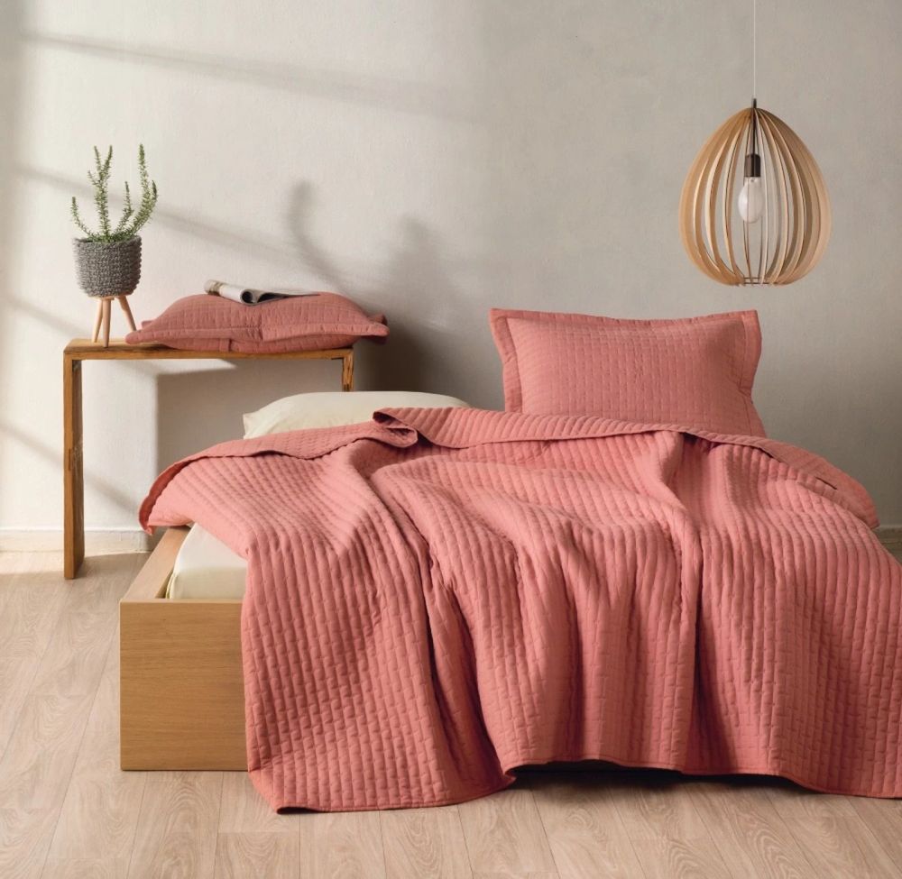 KENTIA ΚΟΥΒΕΡΤΟΡΙΟ ΜΟΝΟ KENTIA MASON 06 TERACOTTA ΣΕΤ 2ΤΜΧ (160X240CM)