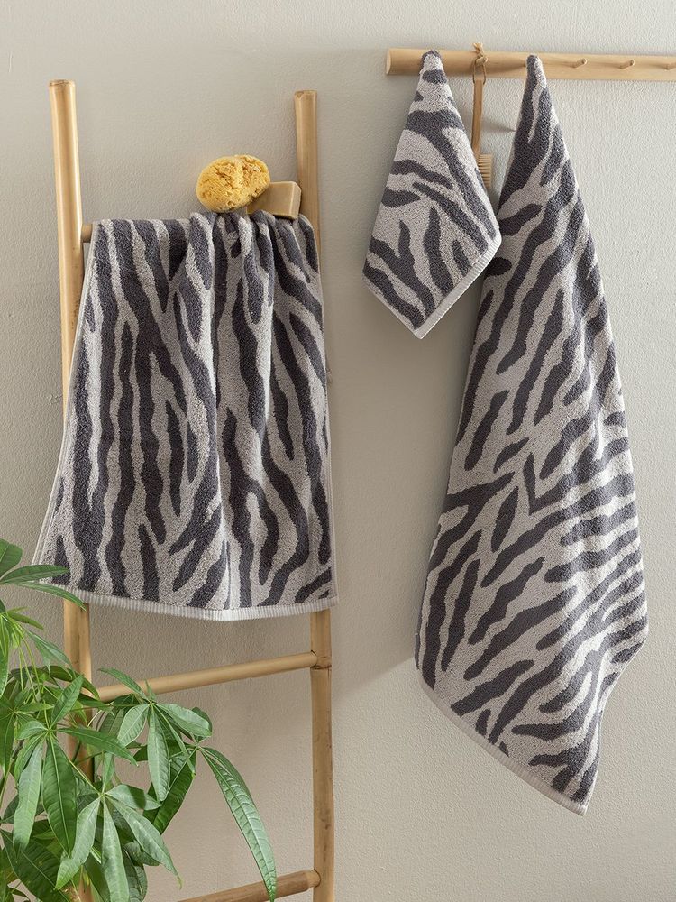 ΠΕΤΣΕΤΕΣ ΜΠΑΝΙΟΥ PALAMAIKI HOME ZEB GREY 3ΤΜΧ