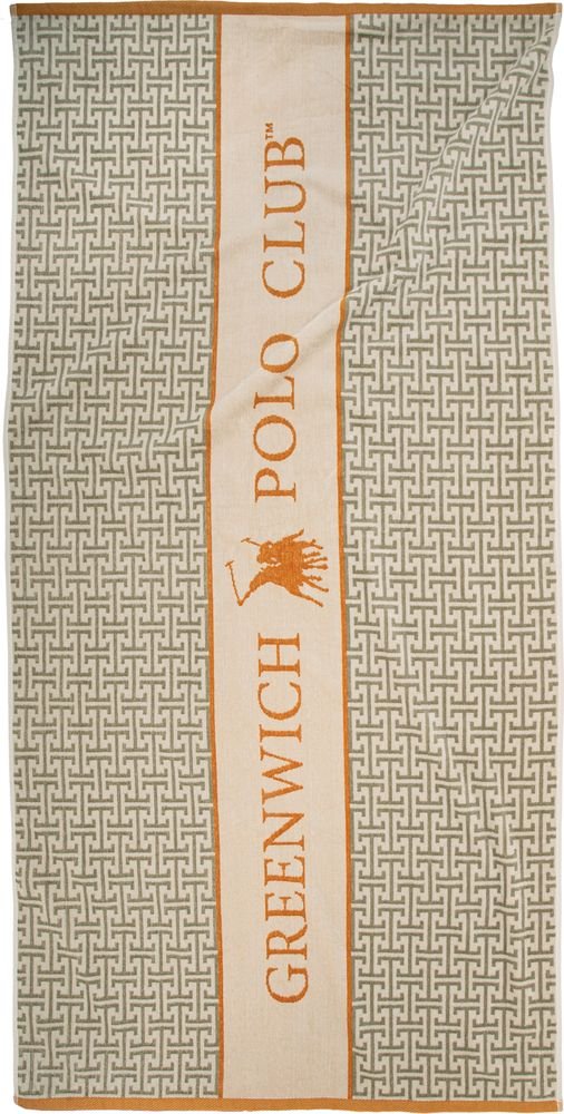 ΠΕΤΣΕΤΑ ΘΑΛΑΣΣΗΣ GREENWICH POLO CLUB ESSENTIAL 5228 TAUPE/ΠΟΡΤΟΚΑΛΙ (90X180CM)