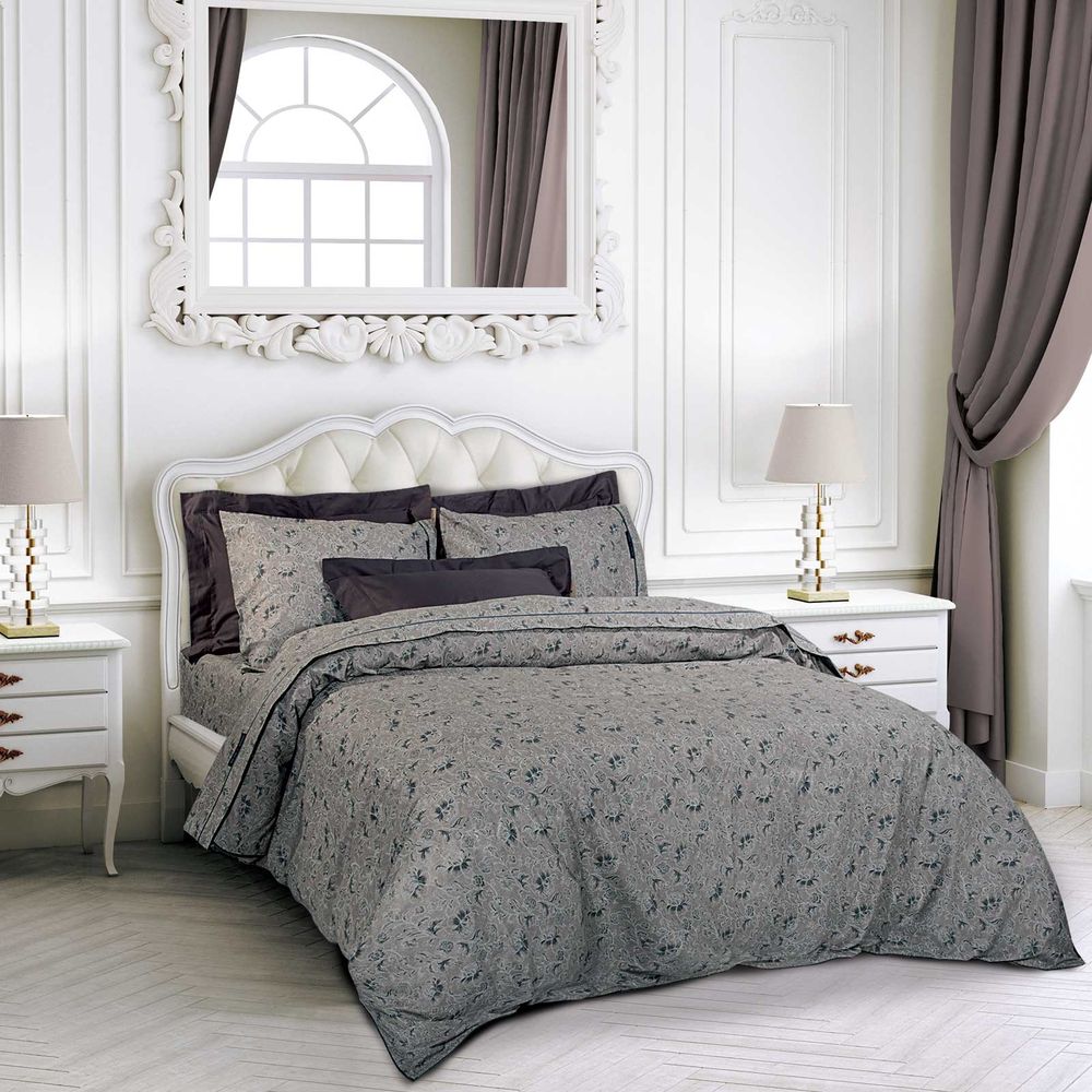ΣΕΤ ΣΕΝΤΟΝΙΑ KING SIZE GREENWICH POLO CLUB ESSENTIAL 2367 ΓΚΡΙ/ΚΑΦΕ TAUPE 4ΤΜΧ (260X280CM)