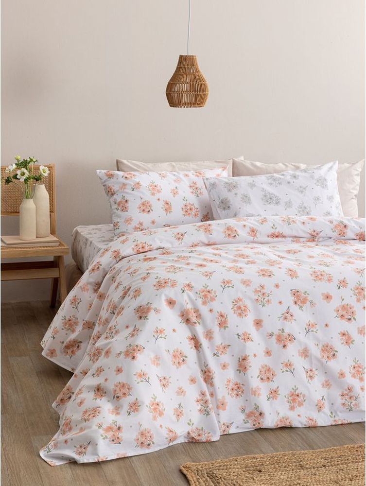 ΣΕΤ ΣΕΝΤΟΝΙΑ ΥΠΕΡΔΙΠΛΑ PALAMAIKH HOME FASHION LIFE FL6295 ΠΟΡΤΟΚΑΛΙ/ΓΚΡΙ (240X260CM)