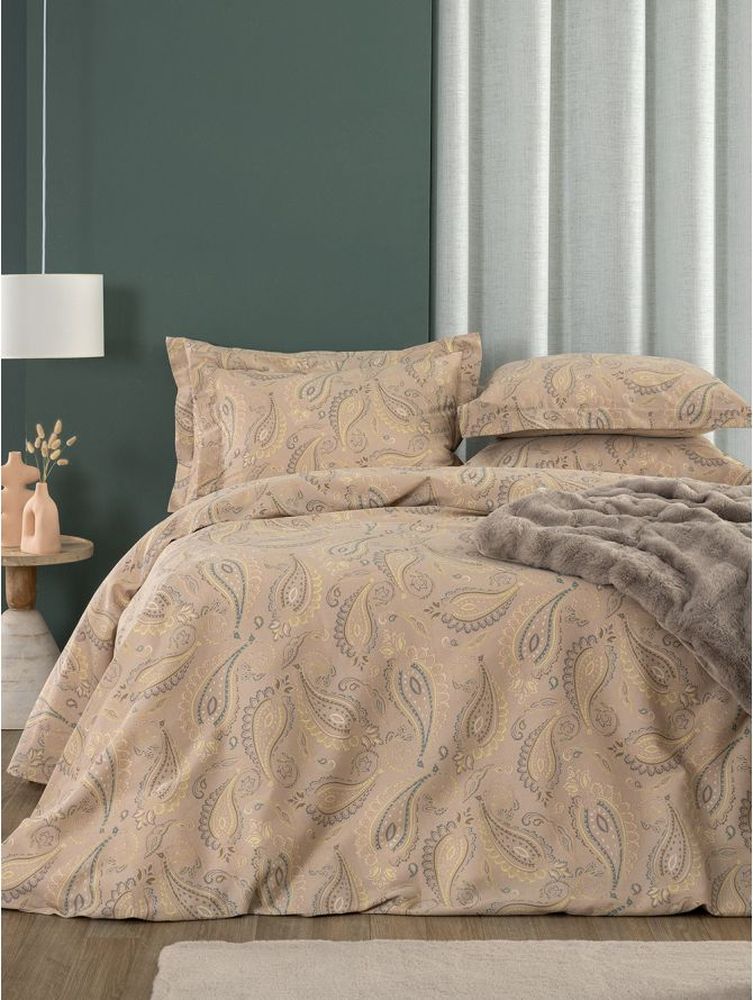 ΣΕΤ ΣΕΝΤΟΝΙΑ ΥΠΕΡΔΙΠΛΑ PALAMAIKH HOME PALE PAL707 ΜΠΕΖ (240X270CM)