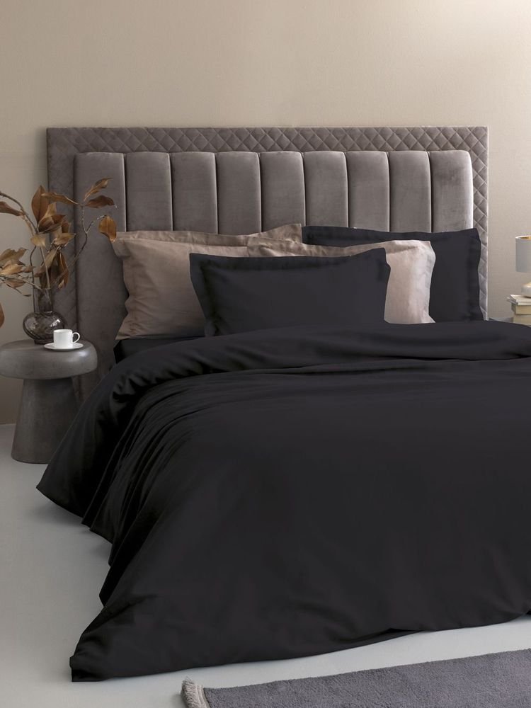 ΣΕΤ ΣΕΝΤΟΝΙΑ KING SIZE PALAMAIKH HOME POSH SATEEN ΜΑΥΡΟ (285X270CM)