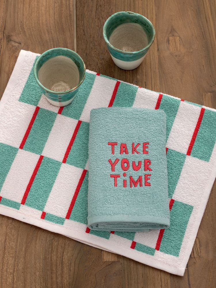ΣΕΤ ΠΕΤΣΕΤΕΣ ΚΟΥΖΙΝΑΣ PALAMAIKH HOME MH400 TIME 2TMX ΜΠΛΕ/ΚΟΚΚΙΝΟ (30X50CM)