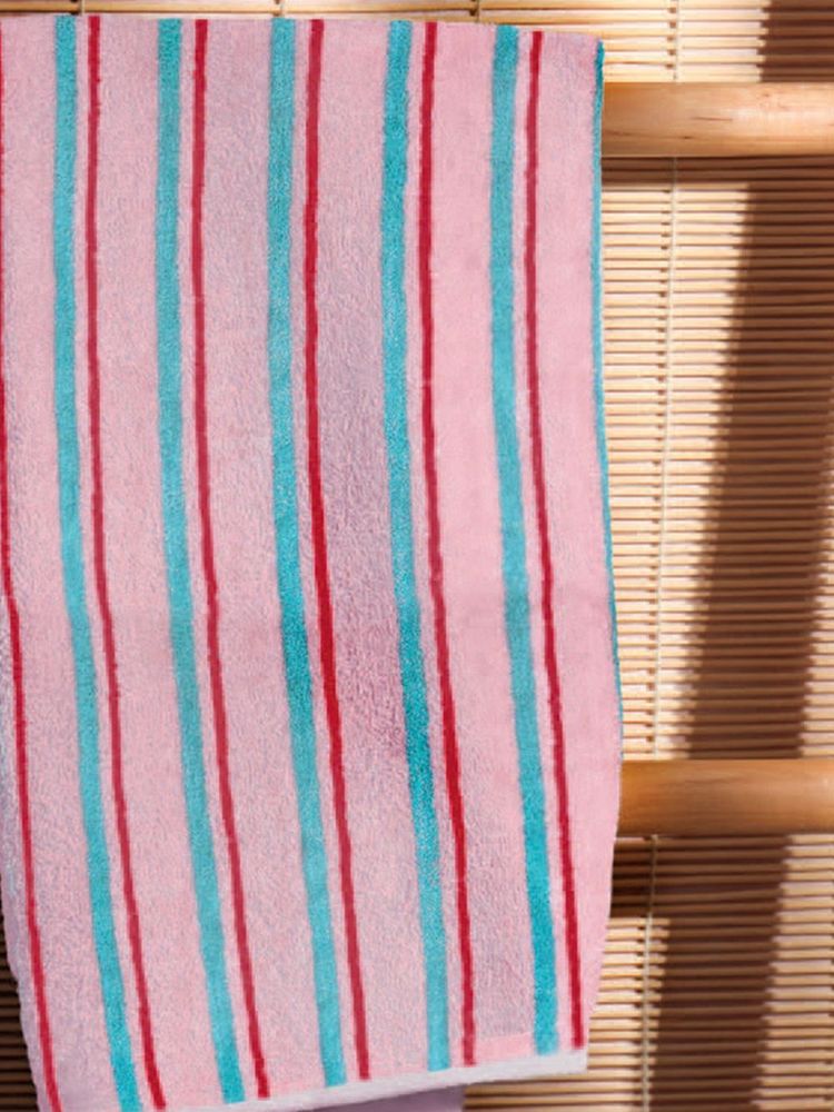 ΣΕΤ ΠΕΤΣΕΤΕΣ PALAMAIKH HOME BATH STRIP AQUA ΡΟΖ 3ΤΜΧ (30X50CM-50X90CM-70X140CM)