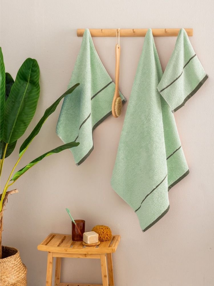 ΣΕΤ ΠΕΤΣΕΤΕΣ PALAMAIKH HOME BATH FIVI MINT ΠΡΑΣΙΝΟ 3ΤΜΧ (30X50CM-50X90CM-70X140CM)