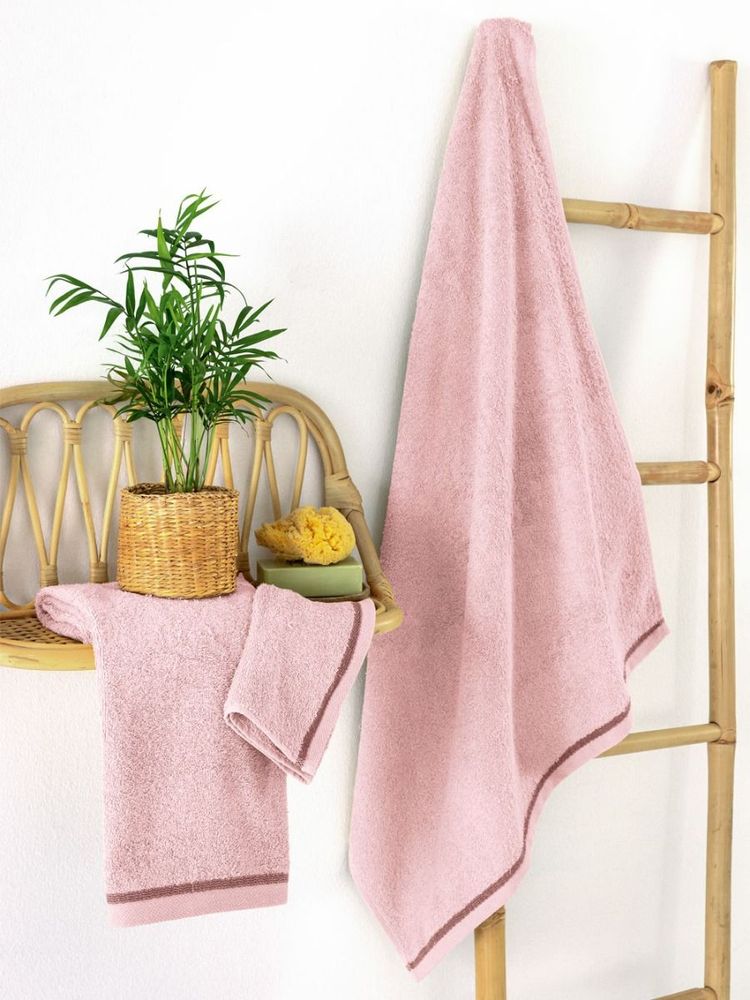 ΣΕΤ ΠΕΤΣΕΤΕΣ PALAMAIKH HOME BATH ROS NUDE 3ΤΜΧ (30X50CM-50X90CM-70X140CM)