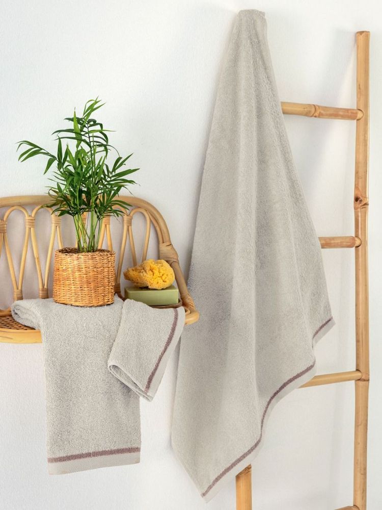ΣΕΤ ΠΕΤΣΕΤΕΣ PALAMAIKH HOME BATH ROS ΓΚΡΙ 3ΤΜΧ (30X50CM-50X90CM-70X140CM)