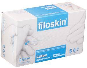 COSMOMED ΓΑΝΤΙΑ LATEX FILOSKIN ΜΕ ΠΟΥΔΡΑ ΛΕΥΚΑ 100 ΤΜΧ (L)