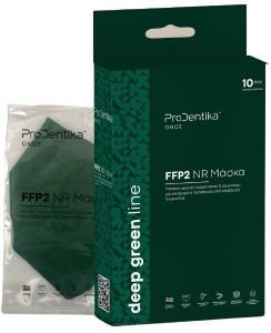 PRODENTIKA 10 ΜΑΣΚΕΣ ΠΡΟΣΤΑΣΙΑΣ PRODENTIKA FFP2 NR DEEP GREEN LINE