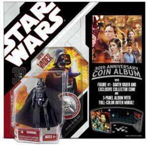 SW 3.75 DARTH VADER FIG &COIN FOLDER