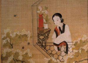 LADY MIRRORING PEACH BLOSSOMS 1000 ��������