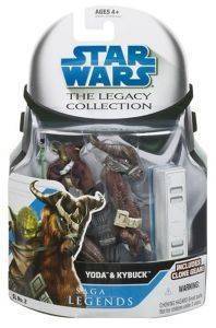 SW 3.5 CLONE WARS SAGA FIGURE YODA&KYBUCK