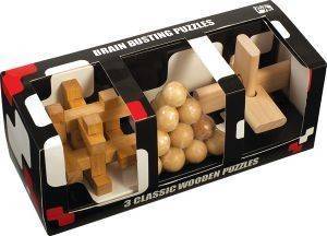 3 CLASSIC  WOODEN PUZZLES