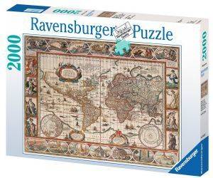 RAVENSBURGER ΙΣΤΟΡΙΚΟΣ ΠΑΓΚΟΣΜΙΟΣ ΧΑΡΤΗΣ RAVENSBURGER 2000 ΚΟΜΜΑΤΙΑ (ΔΩΡΟ ΛΑΜΠΑΔΑ)
