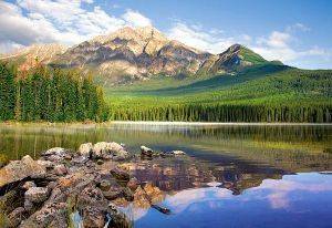 PYRAMID LAKE, JASPER NATIONAL PARK, CANADA - 1500 