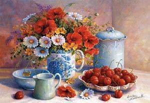 MEADOW FLOWERS AND CHERRIES - 1500 ΚΟΜΜΑΤΙΑ MEADOW FLOWERS AND CHERRIES - 1500 ΚΟΜΜΑΤΙΑ