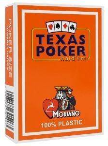 MODIANO ΤΡΑΠΟΥΛΑ ΠΛΑΣΤΙΚΗ MODIANO TEXAS POKER 2 JUMBO ΠΟΡΤΟΚΑΛΙ