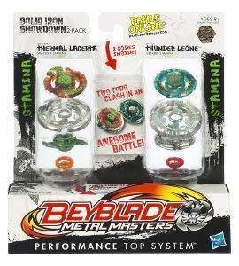 BEYBLADE FUSION BATTLE TOP FACE OFF STAMINA HERMAL LACERTA AND THUNDER LEONE