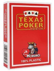 MODIANO ΤΡΑΠΟΥΛΑ ΠΛΑΣΤΙΚΗ MODIANO TEXAS POKER 2 JUMBO KOKKINO