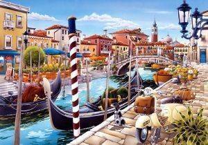 VENETIAN CANAL IN ITALY CASTORLAND - 1500 ��������