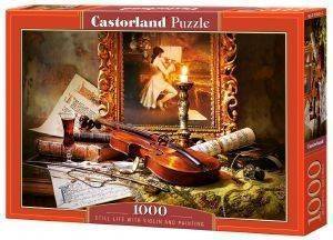 STILL LIFE WITH VIOLIN AND PAINTING CASTORLAND 1000 ΚΟΜΜΑΤΙΑ STILL LIFE WITH VIOLIN AND PAINTING CASTORLAND 1000 ΚΟΜΜΑΤΙΑ