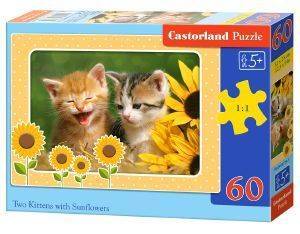 TWO KITTENS WITH SUNFLOWERS CASTORLAND 60 
