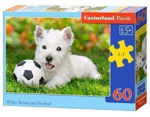 WHITE TERRIER AND FOOTBALL CASTORLAND 60 